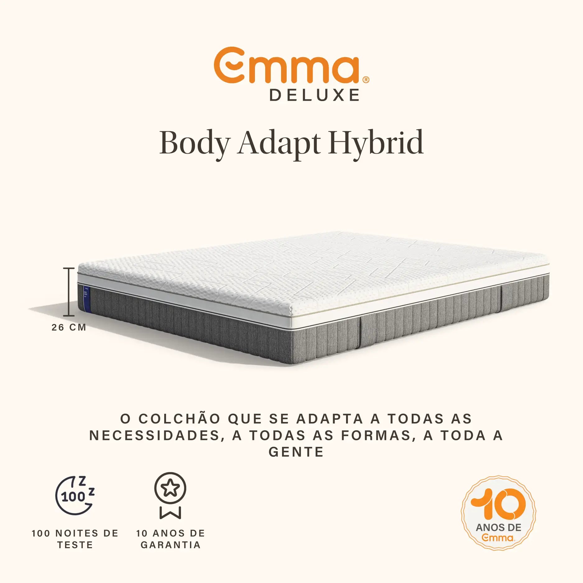 Colchão Emma Body Adapt Hybrid