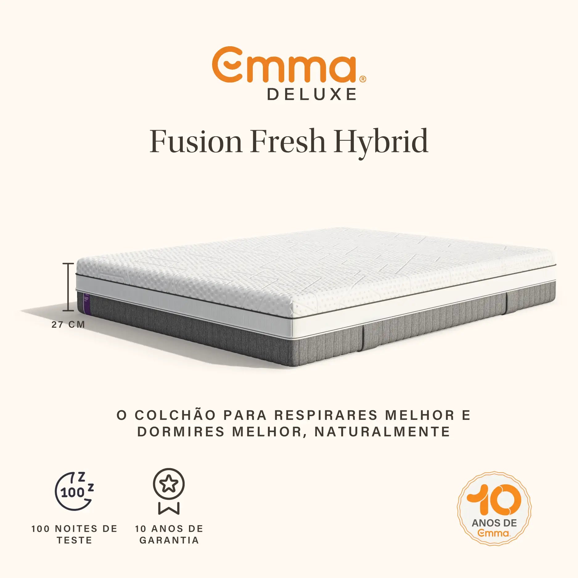 Colchão Emma Fusion Fresh Hybrid